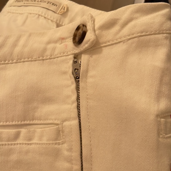 Anthropologie Pilcro 27 High-Rise Denim Leggings White Cropped Side Zip Closure - Picture 9 of 10